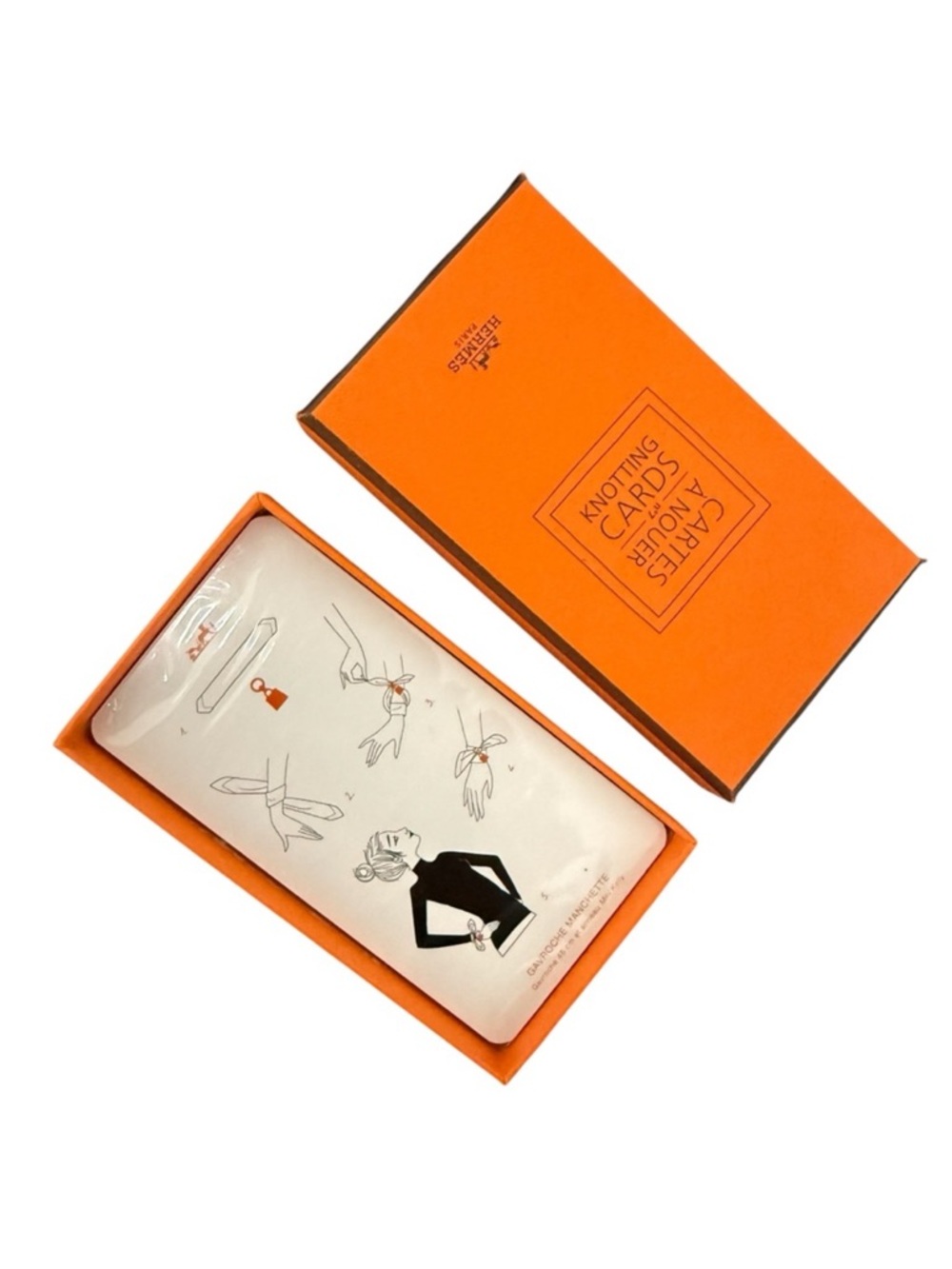 Hermes Vibrant Orange Knotting Cards